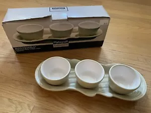 Pfaltzgraff Cappuccino Waves Entertaining Set 4pc New Rare Set 2007 Light Green - Picture 1 of 3
