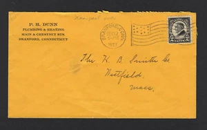 US 610 2c Harding & WX31 Christmas Seal Perf 12 Conn to Mass Early Use Cover - Foto 1 di 2