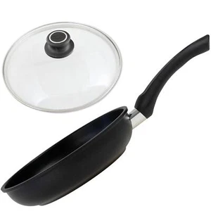 BAF flache antihaftbeschichtete Bratpfanne Ø 20 cm Set Alu Druckguss & Deckel - Bild 1 von 8