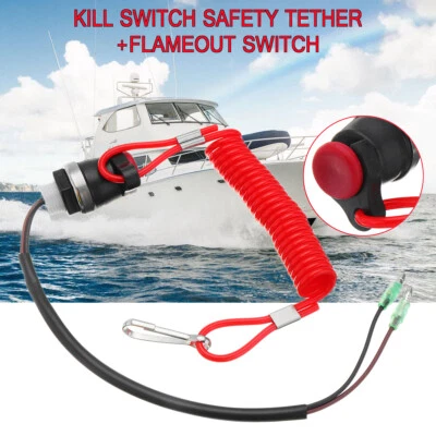 Boat Kill Switch Tether Cord Lanyard For Marine Mercury Tohatsu Outboard Engine - Image 1 of 4
