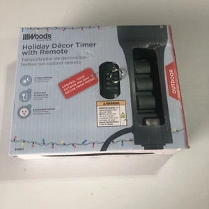 Woods Outdoor Holiday Décor Timer With Remote - Picture 1 of 8