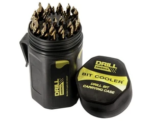 Drill America 29 Piece Cobalt Stepped Point Drill Bit Set in Round Case w/Gol... - Picture 1 of 7