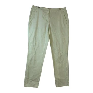 J. Jill Live-In Chino Pants Cotton Blend Casual Straight Leg Missy Green SZ 4 - Picture 1 of 5