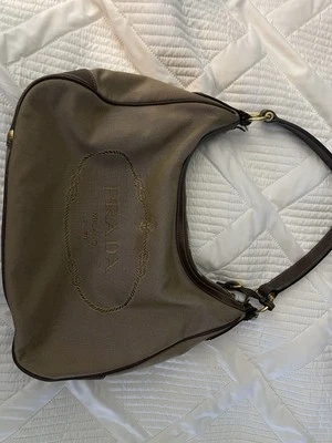 Prada Purse With gold emblems - Image 1 of 4