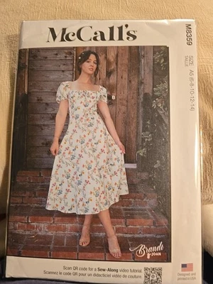 MCCALLS PATTERN 8359  DRESS TOP   MISSES SIZES  6 8 10 12 14 UNCUT  NEW - Image 1 of 2