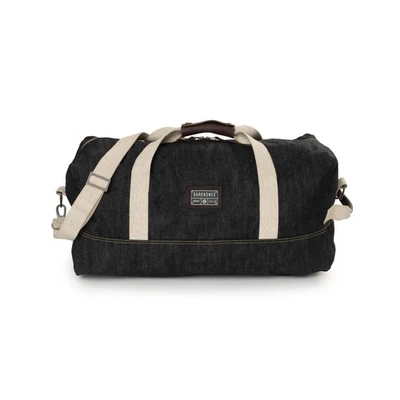 Neelum Duffel Bag – 40L Waxed Denim Travel Duffel with Full-Grain Leather Han... Foto 1 de 4