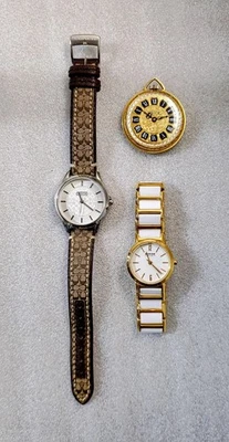 Luxury Watch Lot Of 3 Coach Bering Trice All Working EXC - Image 1 of 4