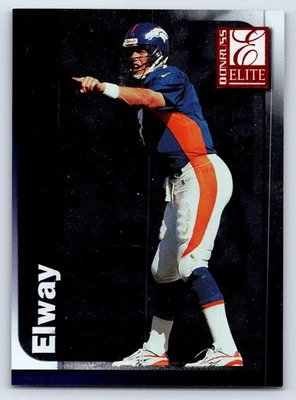 Tarjeta de fútbol americano John Elway 1999 Donruss Elite #007 Denver Broncos Foto 1 de 2