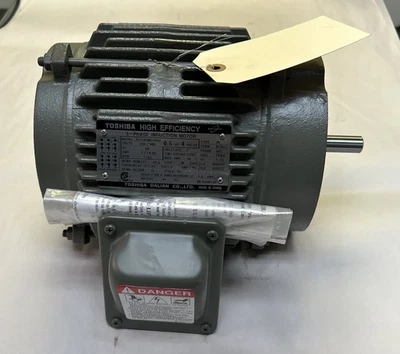 MARCO TOSHIBA, B1/24EMC2AOZ, MOTOR DE INDUCCIÓN 1/2HP 1755RPM 230/460V 3PH 56C NOS Foto 1 de 4