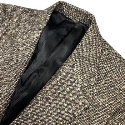 Винтажный мужской шерстяной блейзер Adolfo на 2 пуговицах серый • 42R - Изображение 1 из 4