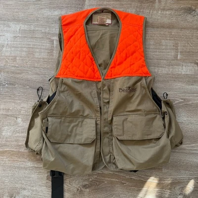 Pella Bird n Light Rugged Outdoor Clothing Large Hunting Vest Tan/ Bright Orange - Image 1 of 4