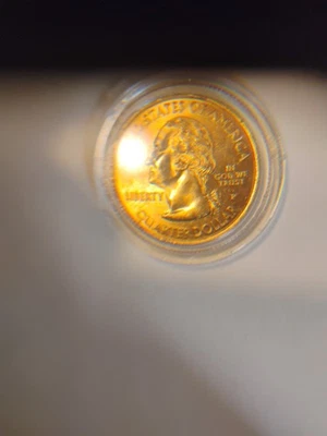 2009-P 24kt Gold Plated U.S. Virgin Islands Quarter UNC. - Image 1 of 4