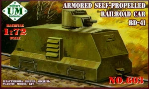 UMmt 1/72 603 WWII Soviet Red Army Armored Self-Propelled Railroad Car BD-41 - Picture 1 of 2