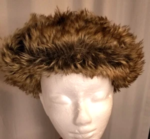 Gap Kids Winter Hat Faux Fur Quilted Lining Eaar Flaps Size L/XL Brown - Picture 1 of 4