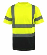 Hi Vis ANSI Class 3 Reflective Safety Green Short Sleeve T Shirt High Visibility