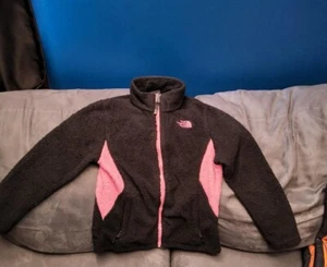 Mädchen North Face Fleecejacke Größe Medium 10/12 schwarz und pink - Bild 1 von 4