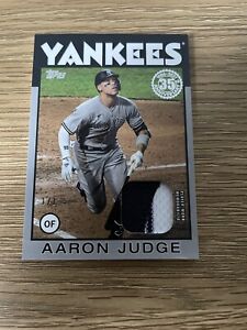 New York Yankees Aaron Judge 1/1 Patch 1986 Topps Relic 86R-AJ 2021 Baseball