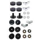 Round Felt Pad Wing Nut Washers Drum Set Assembly Accessories Black/Gray