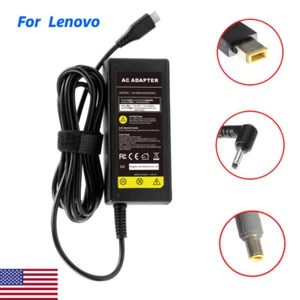 65W 45W USB C/A Laptop Power Adapter Charger for Lenovo Chromebook/Yoga/ThinkPad - Picture 1 of 9