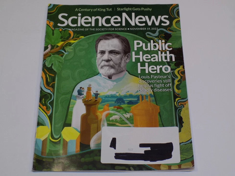 Science News Magazine Nov 19 2022 Louis Pasteur Public Health Hero King Tut Star - Imagem 1 de 1