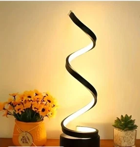 1 pc lampada led spirale da tavolo a 3 colori cambianti decorazione domestica - Foto 1 di 5