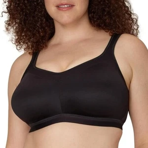 Playtex 18 Hour Wirefree Bra Active Breathable Comfort Seamless 4159 38DDD Black - Picture 1 of 8
