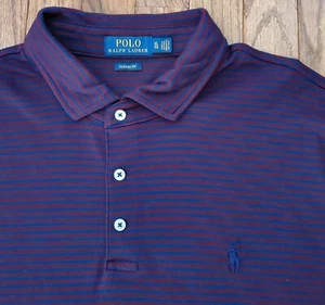 POLO Ralph Lauren Purple Stripes Cotton Short Sleeve Golf Shirt Men’s Size XL - Picture 1 of 7