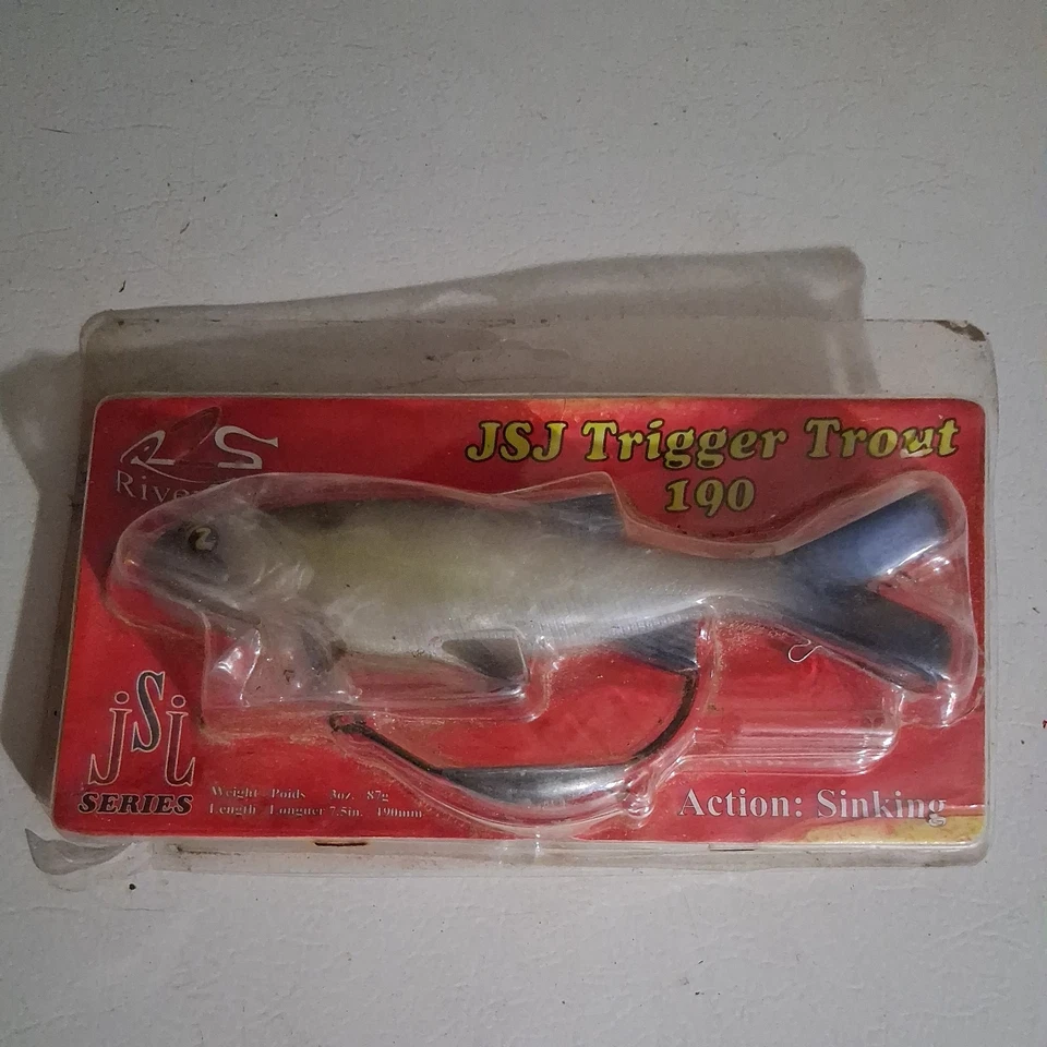 River2Sea DISCONTINUADO JSJ Trigger Trout 7.5" - 3oz aparejado sin malezas Swimbait #02 Foto 1 de 4