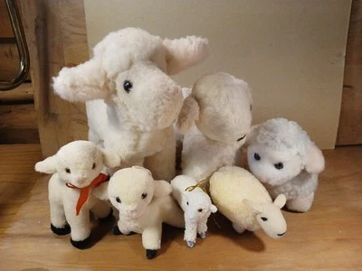 🐑🐑Lot Of 7  Vintage Sheep/lambs Dakin•Pillow Pets•Babe•70's/80's Plush Stuffys - Image 1 of 4