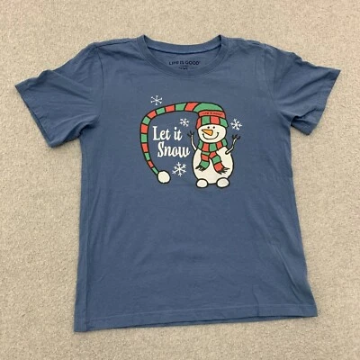 Camiseta Life Is Good Crusher muñeco de nieve talla XXL Let it Snow manga corta Foto 1 de 4