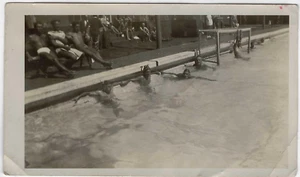 Wasserball Team im Pool altes Original Schwarzweiß Foto - Bild 1 von 2