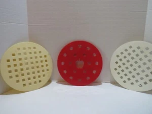 FOX RUN PIE TOP CUTTERS DIAMOND/APPLE/SQUARE DESIGN 9.5" DIAMETER SET OF 3 - Picture 1 of 6