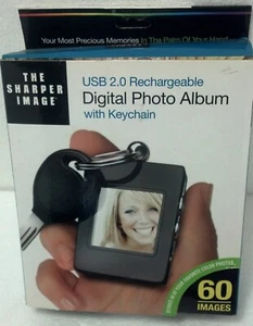 The Sharper Image Digital Photo Album Keychain USB 2.0 rechargeable 60 images - Picture 1 of 5
