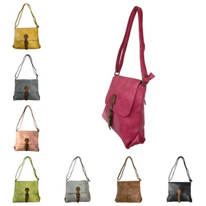Borsa a tracolla donna vintage con patta fibbia piccola da giorno a notte 9028 - Foto 1 di 15