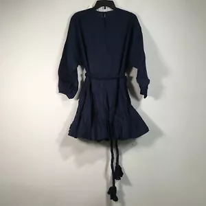 Rhode Ella Long Dolman Sleeve Mini Dress, Women's Size S - Navy Blue - Picture 1 of 6