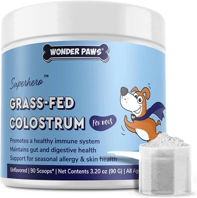 Premium Grass Fed Colostrum for Dogs – Pure Bovine Colostrum for Dogs – 3.20oz