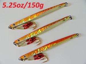 Plantillas de pesca verticales de agua salada naranja 5,25 oz/150 g - Imagen 1 de 2