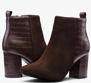 Kafliu Women's Ankle Boots, Style# XZS021, SZ 6.5, Color Brown, Brand New Sealed - Picture 1 of 5