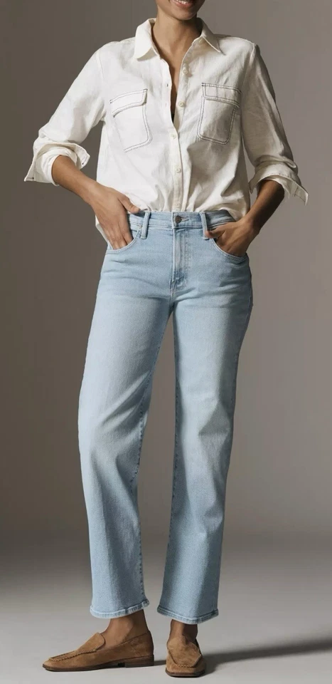 Pantalones de mezclilla Mother The Mid-Rise Rambler $238 con cremallera al tobillo talla estándar 27 nuevos con etiquetas. Foto 1 de 4