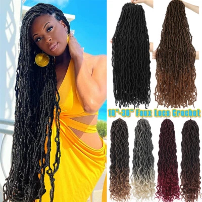 Мягкие искусственные локоны 16-36 дюймов 120 прядей супердлинные локоны Goddess вязание крючком натуральные волосы - Изображение 1 из 4