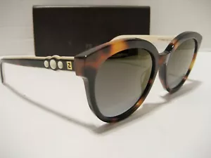 NUOVI OCCHIALI DA SOLE FENDI donna FF 0268/S montatura scura Havana lenti grigie occhio di gatto - Foto 1 di 11