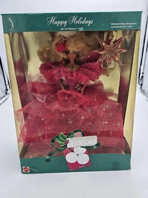 Barbie Happy Holidays 1990 edición especial nueva caja abierta nunca sacada  Foto 1 de 4