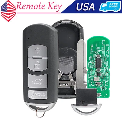 Replacement Smart Prox Key Fob 4B for 2014-2018 MAZDA 3 6 MX-5 MIATA WAZSKE13D01 - Image 1 of 4
