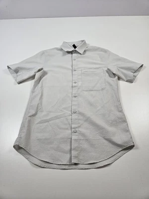 Camisa Lululemon Seersucker Airing Para Hombre XS Blanca Manga Corta Botón Delantero Foto 1 de 4