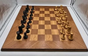 Extra Large Wooden Chess Set 26x26 4.5" 3.5 oz King - Picture 1 of 6