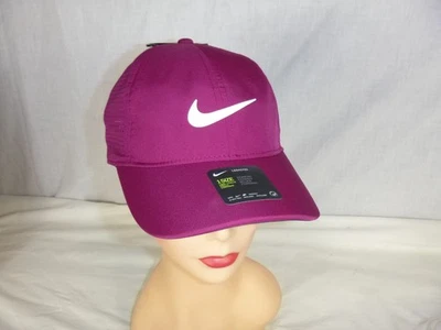 NUEVO CON ETIQUETAS Nike Golf Mujer Aerobill Legacy91 Dri-FIT Sombrero Fucsia con Swoosh Blanco Foto 1 de 4