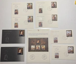 2020 Bollettino Illustrativo + 8 Buste FDC Raffaello Sanzio - Picture 1 of 9