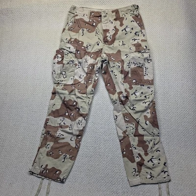 Pantalones BDU Vintage 1990 Ejército de Estados Unidos Medianos Regular Chocolate Chip Desierto Camuflaje Golfo  Foto 1 de 4