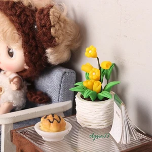 Pequeña y linda casa de muñecas miniatura escala 1/12 maceta planta arcilla jardín - Imagen 1 de 17