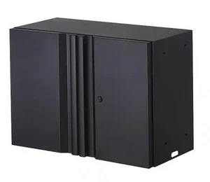 Husky Wall Mounted Garage Cabinet 18.1" x 24" x 12" Lockable Keyed Entry Black - Picture 1 of 5